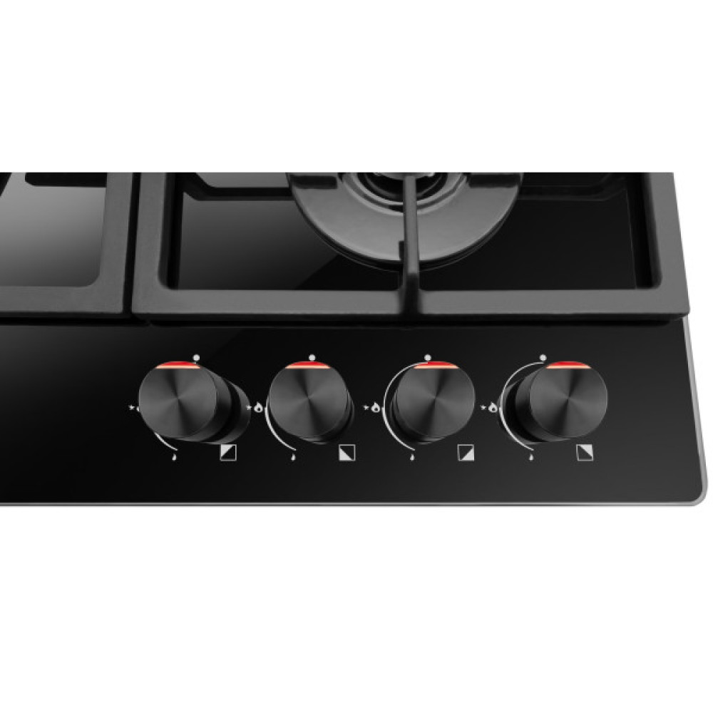 Комплект Hansa (духовка електрична + поверхня газова на склі), чорний