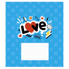 Зошит Школярик Love 24 аркуша клітинка (024-3364K)