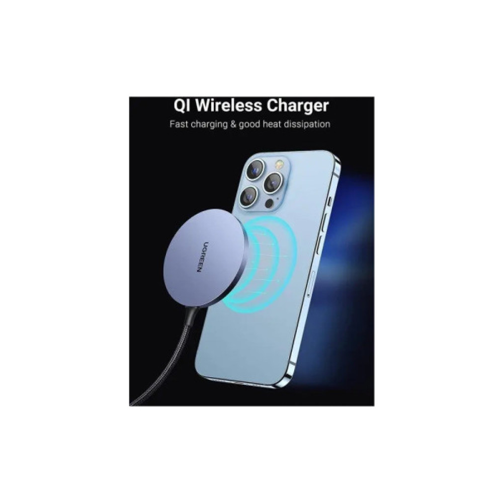 Зарядний пристрій Ugreen Magnetic Wireless Charger 15W CD245 (30233)