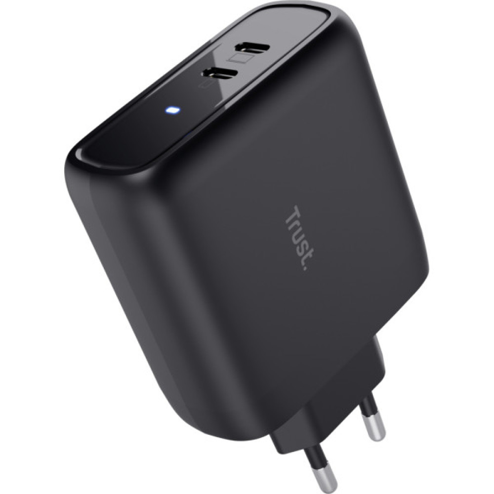 Зарядний пристрій Trust Maxo 65W 2xUSB-C PD black (25380_TRUST) Зарядний пристрій Trust Maxo 65W 2xUSB-C PD black (25380_TRUST)