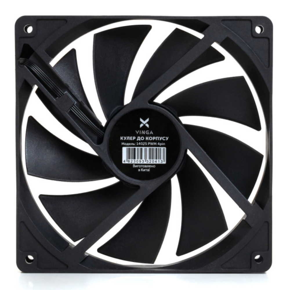 Кулер до корпусу Vinga 14025 PWM 4pin ОЕМ