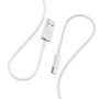 Дата кабель USB 2.0 AM to Micro 5P 1.0m 2.4A white Denmen (D22V-WH)