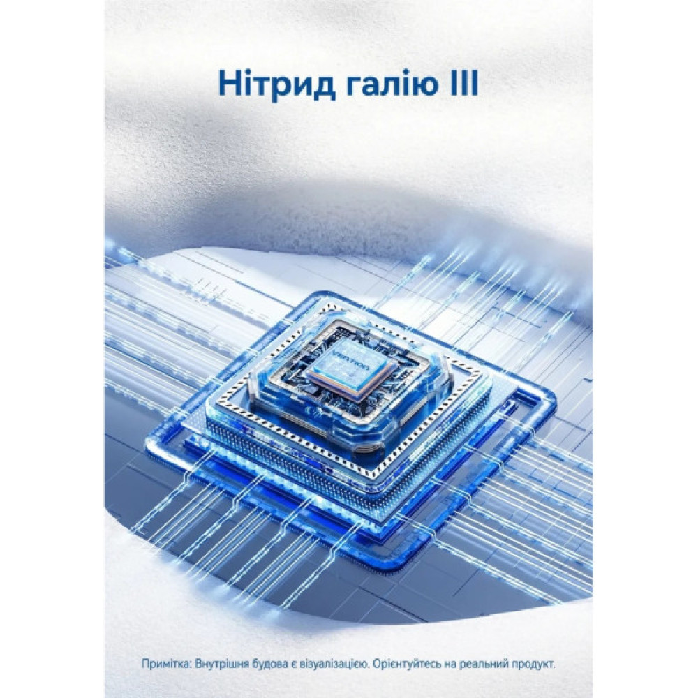 Зарядний пристрій Vention 1xUSB-C PD30W + 1xUSB QC3.0 30W GaN + cable USB-C to USB-C 1.0m white (TZ-FEQW0-EU-01)