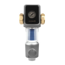 Фільтр дисковий механічного очищення Ecosoft 1", самопромивний з манометром