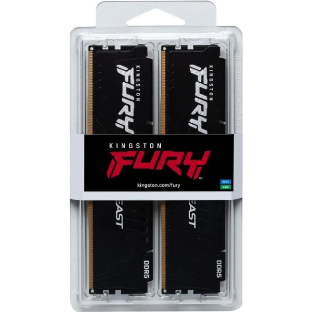 Пам'ять ПК Kingston DDR5 16GB KIT (8GBx2) 5200 FURY Beast