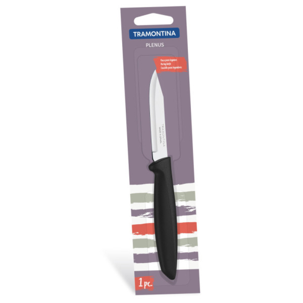 Кухонний ніж Tramontina Plenus Black Vegetable 76 мм (23420/103)