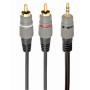 Кабель мультимедійний 3.5mm M to 2xRCA M 1.5m Cablexpert (CCA-352-1.5M)