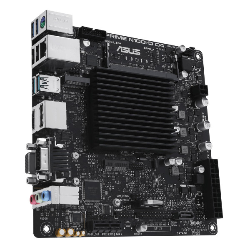 Материнська плата ASUS PRIME N100I-D D4-CSM CPU Intel N100 Quad-Core 2.0GHz 1xDDR4 SO-DIMM D-Sub HDMI DP Com mITX