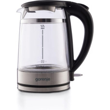 Електрочайник Gorenje 1.7л, 2,200 Вт, strix контроль, скло, чорний
