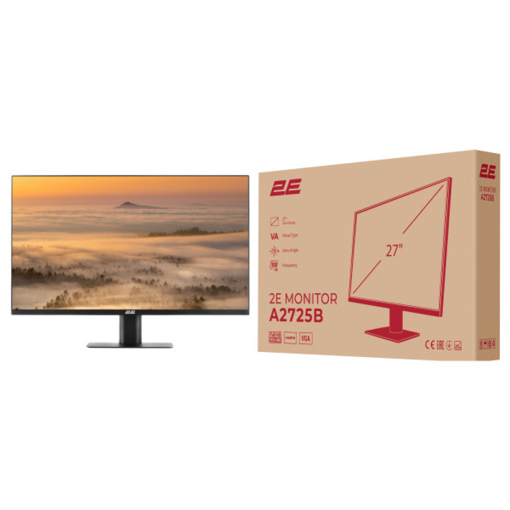 Монітор 2E 27" A2725B D-Sub, HDMI, VA, 100Hz