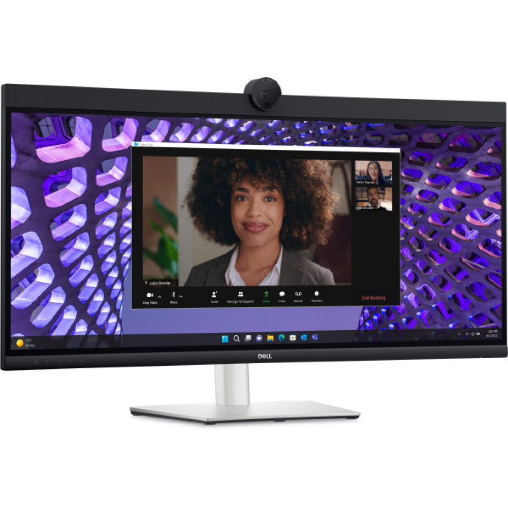 Монітор DELL 34" P3424WEB HDMI, DP, USB-C, RJ-45, MM, IPS, 3440x1440, 21:9, sRGB 99%, CURVED, HAS, Cam