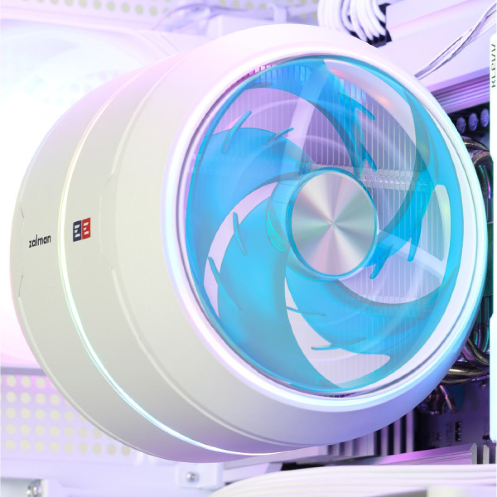 Процесорний кулер Zalman ZET5, ARGB LGA 1851, 1700, 1200, 115x, AM5, AM4,  4pin PWM, 3pin+5VARGB, TDP200W, білий