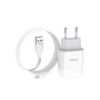 Зарядний пристрій HOCO C72A USB + cable USB to USB-C 10.5W White (Hoco C72AW/Tc)