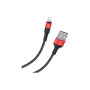 Дата кабель USB 2.0 AM to Lightning 1.0m 2A 18W nylon black+red HOCO (6957531080190) Дата кабель USB 2.0 AM to Lightning 1.0m 2A 18W nylon black+red HOCO (6957531080190)