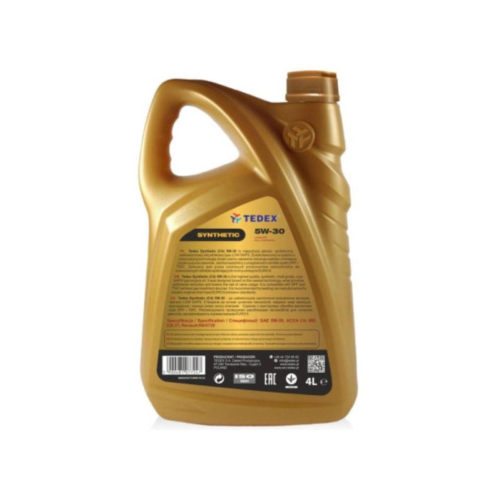 Моторна олива TEDEX SYNTETHIC (С4) MOTOR OIL 5W30 4л