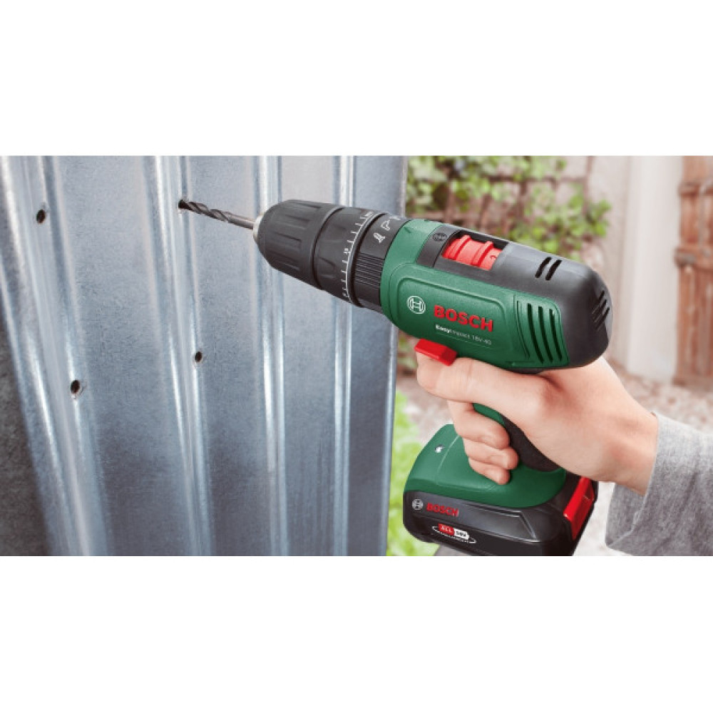 Шурупокрут-дриль акумуляторний Bosch EasyImpact 18V-40 18В 2х1.5А·год 20·38Нм 0-430·0-1650об/хв кейс ЗП 1.4кг