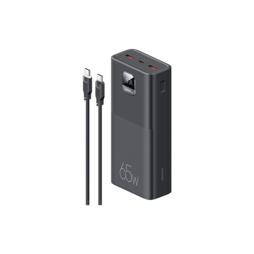 Батарея універсальна Usams PB68 30000mAh PD/3.0/65W, QC/3.0, Black (ATXLOGTC01)