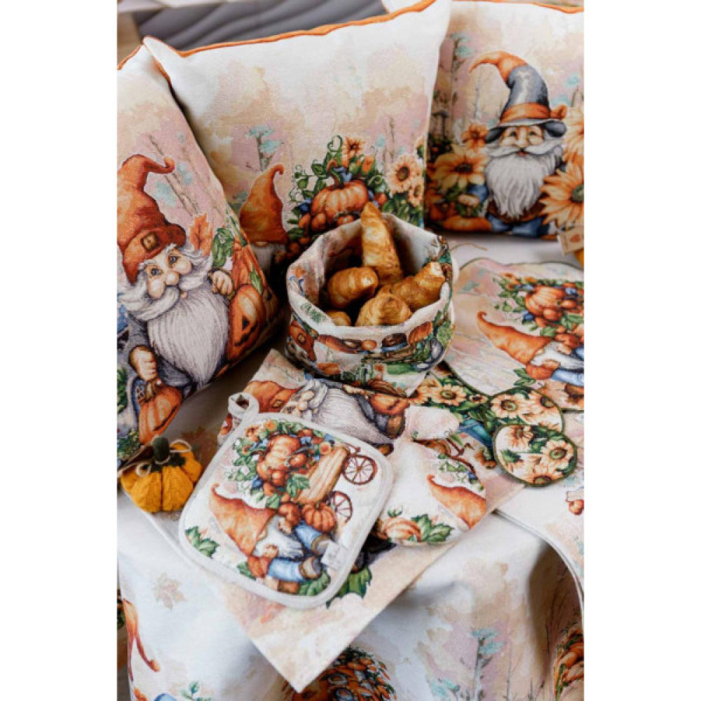 Кухонна прихватка Прованс гобеленова Гарбузові гноми 20х20 (036346)