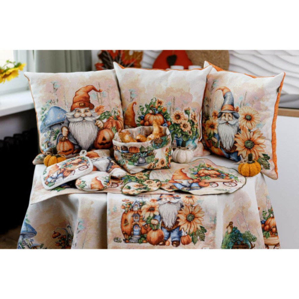 Кухонна прихватка Прованс гобеленова Гарбузові гноми 20х20 (036346)