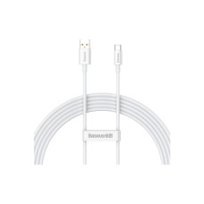 Дата кабель USB 2.0 AM to USB-C 1.0m Superior Fast Charging 100W moon white Baseus (P10320102214-01) Дата кабель USB 2.0 AM to USB-C 1.0m Superior Fast Charging 100W moon white Baseus (P10320102214-01)