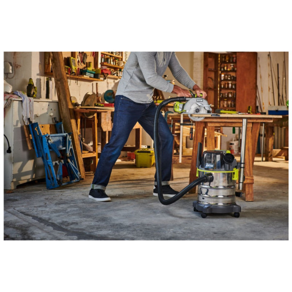 Пилосос будівельний Ryobi R18WDV-0 ONE+ (без АКБ та ЗП) (5133004724)