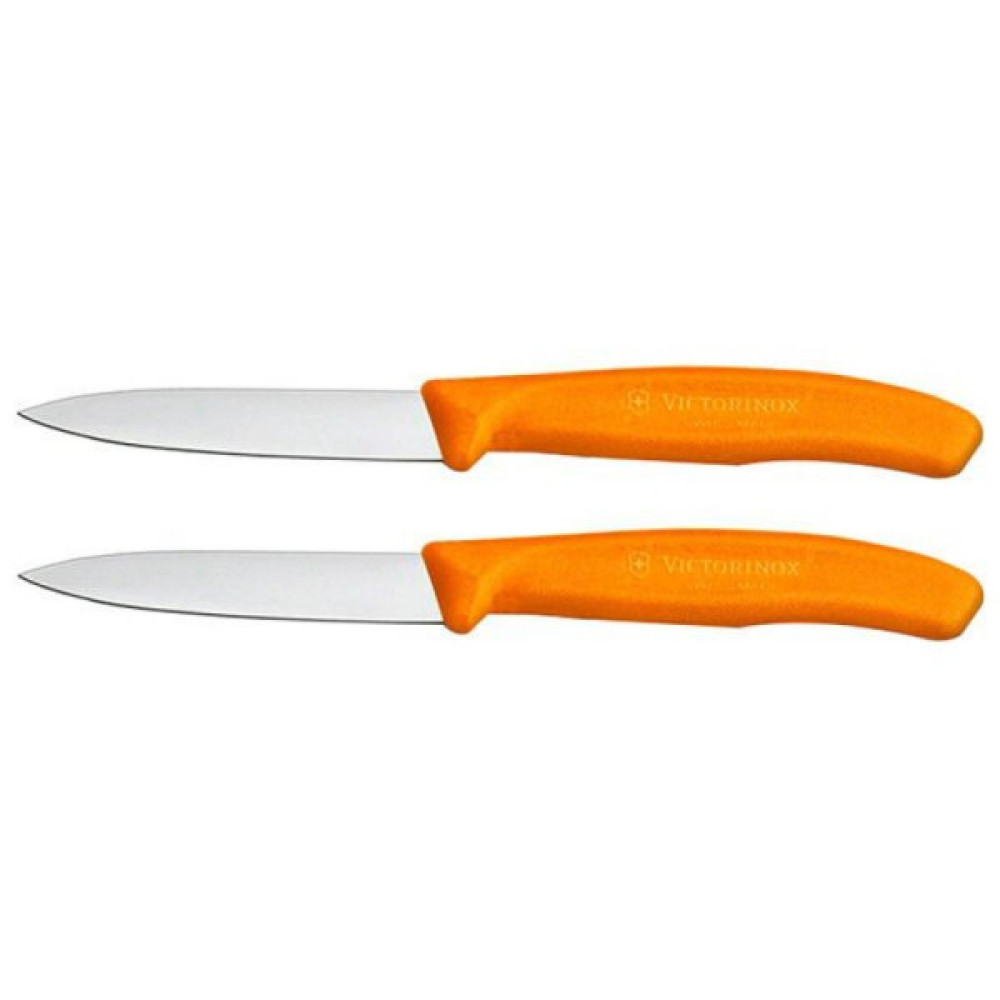 Набір ножів Victorinox SwissClassic, 8см, 2шт. в блистере, оранжевые (6.7606.L119B)