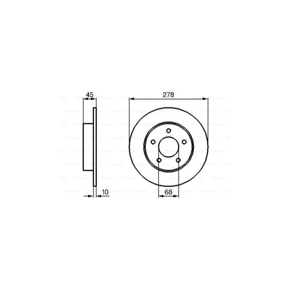 Гальмівний диск Bosch 0 986 479 067 Гальмівний диск Bosch 0 986 479 067