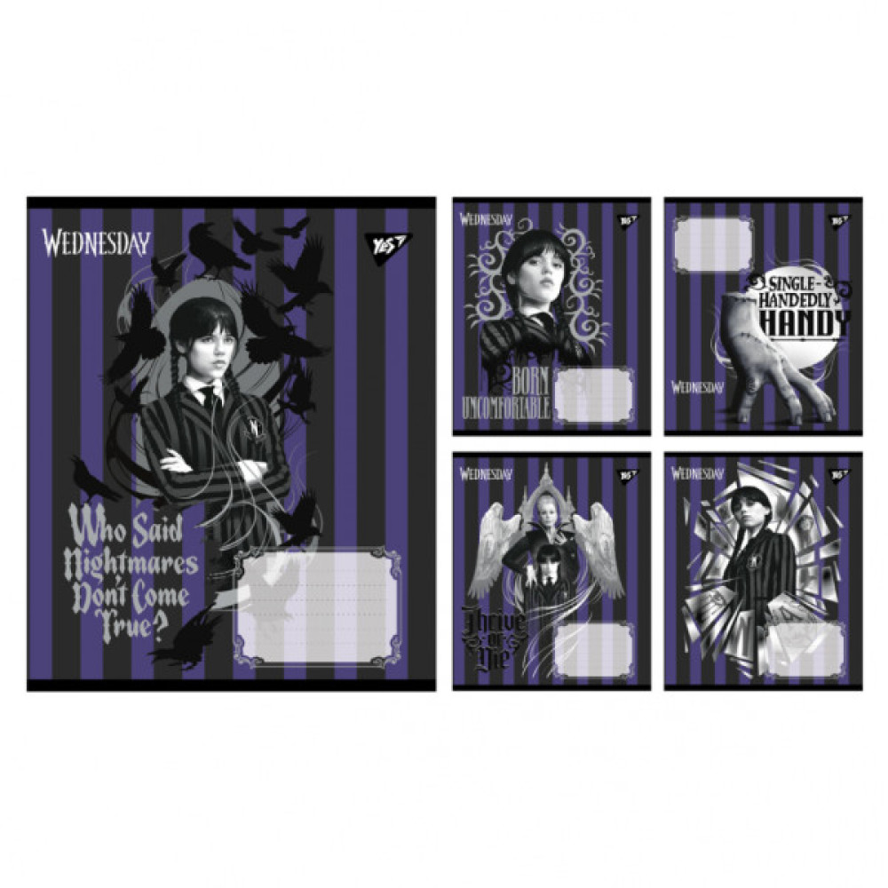 Зошит Yes Wednesday Таємничі уроки А5 24 аркуша клітинка (768268)