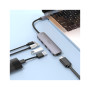Концентратор HOCO USB-C to HDMI+USB3.0+2xUSB2.0+PD HB27 Metal Gray (6931474769329)
