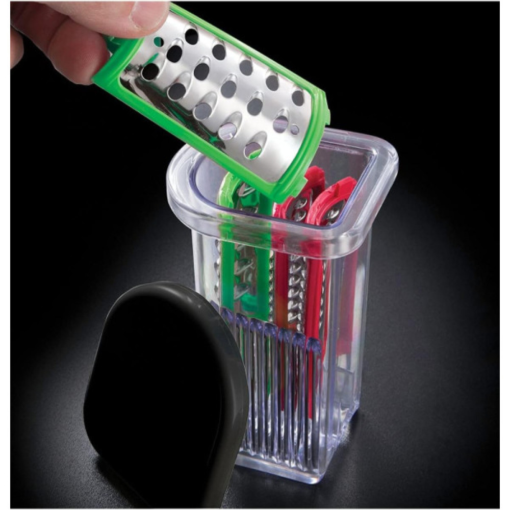 Мультирізка Russell Hobbs Desire Slice&Go, 200Вт, 3 насадки, корпус-пластик, червоний