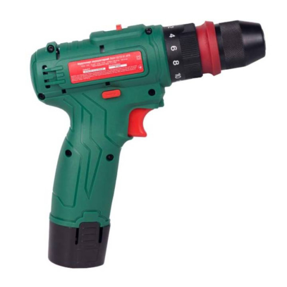 Шурупокрут-дриль акумуляторний Зеніт ЗША-12/15 S1 DFR 12В 1х1.5А·год 18Нм 350·1350об/хв 0.95кг