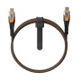 Дата кабель USB-C to USB-C 0.75m v3.2 240W Rugged double braided nylon black+orange UAG (9B4415114097) Дата кабель USB-C to USB-C 0.75m v3.2 240W Rugged double braided nylon black+orange UAG (9B4415114097)