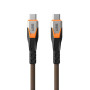 Дата кабель USB-C to USB-C 0.75m v3.2 240W Rugged double braided nylon black+orange UAG (9B4415114097) Дата кабель USB-C to USB-C 0.75m v3.2 240W Rugged double braided nylon black+orange UAG (9B4415114097)