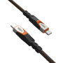 Дата кабель USB-C to USB-C 0.75m v3.2 240W Rugged double braided nylon black+orange UAG (9B4415114097) Дата кабель USB-C to USB-C 0.75m v3.2 240W Rugged double braided nylon black+orange UAG (9B4415114097)