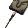 Дата кабель USB-C to USB-C 0.75m v3.2 240W Rugged double braided nylon black+orange UAG (9B4415114097) Дата кабель USB-C to USB-C 0.75m v3.2 240W Rugged double braided nylon black+orange UAG (9B4415114097)