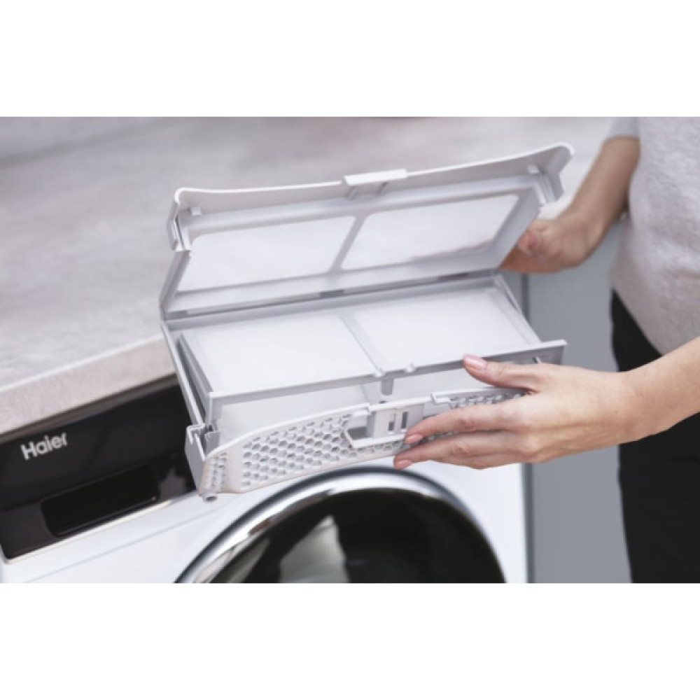 Сушильна машина Haier тепловий насос, 9кг, A+++, 59,5см, дисплей, пара, білий