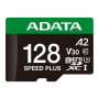 Карта пам'яті ADATA 128GB microSD class 10 UHS-I U3 V30 A2 Speed Plus (UD128GUI3V30A2SP-RA1)