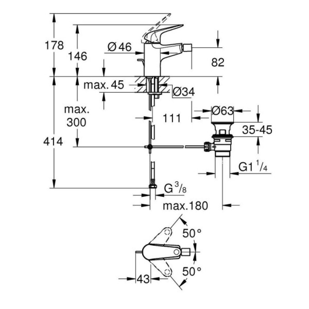 Змішувач Grohe Euroeco (23263001)