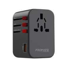 Зарядний пристрій Promate tripmate-gan65.black