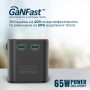 Зарядний пристрій Promate tripmate-gan65.black Зарядний пристрій Promate tripmate-gan65.black