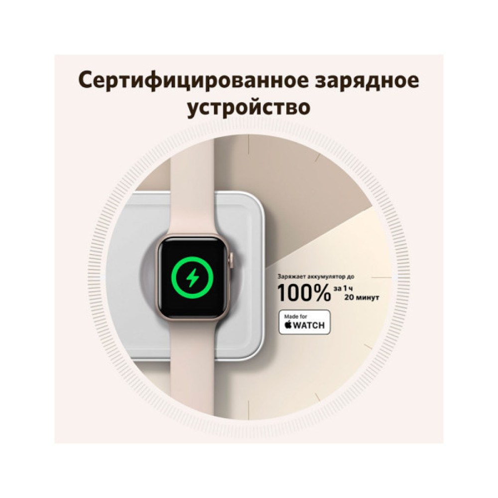 Зарядний пристрій Anker MagGo Wireless Charging Station 15W 3-in-1 Pad White (B25M1321)