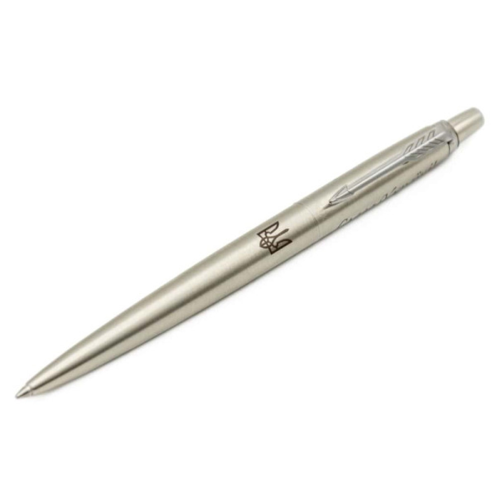 Ручка кулькова Parker JOTTER 17 UKRAINE SS CT BP Трезубец + Слава Україні! + Героям Слава (16132_T210b)
