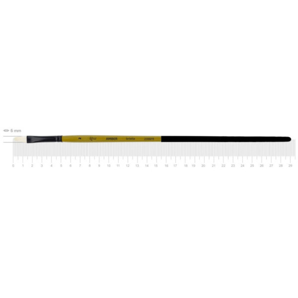Пензлик для малювання Rosa Щетина овальна, AMBER 2306FR, №2 (4823098533467)