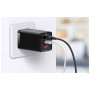 Зарядний пристрій Baseus 2xUSB-C 65W + 1xUSB GaN + cable USB-C to USB-C 100W 1.0m black (CCGP120201)