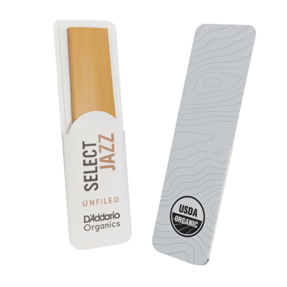 Тростина для саксофона D'Addario Organic Select Jazz - Alto Sax Unfiled 2M - 10 Pack (ORRS10ASX2M)