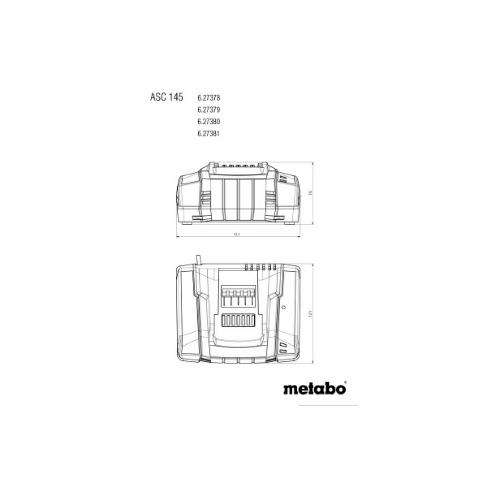 Зарядний пристрій Metabo ASC 145 12-36В 8А 0.551кг