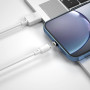 Дата кабель USB 2.0 AM to Lightning 1.0m 2.1A magnetic pvc white XO (NB187-L-1-WH)
