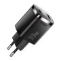 Зарядний пристрій 1xUSB-C + 1xUSB 33W GaN black Essager (ECT33W-GMB01-Z)