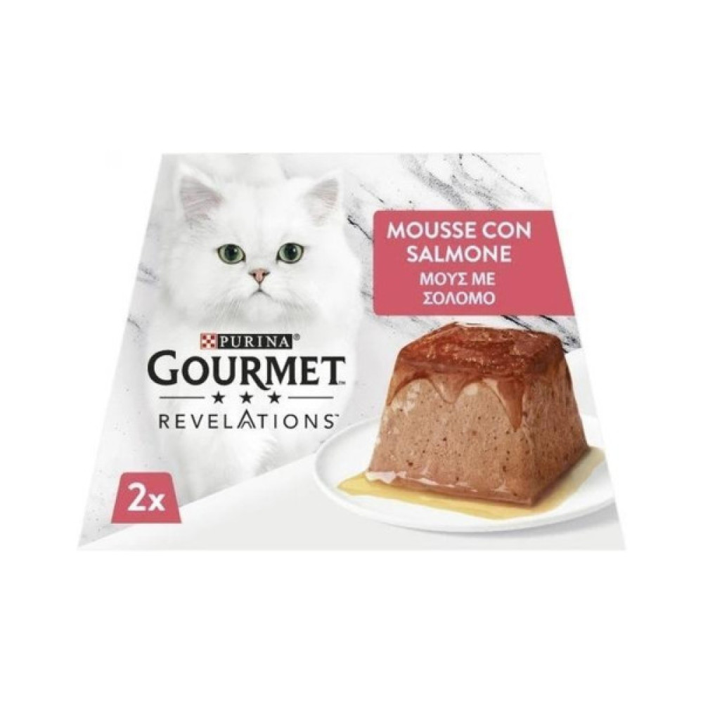 Паштет для котів Purina Gourmet Revelations мус з лососем 2х57 г (7613287071217)