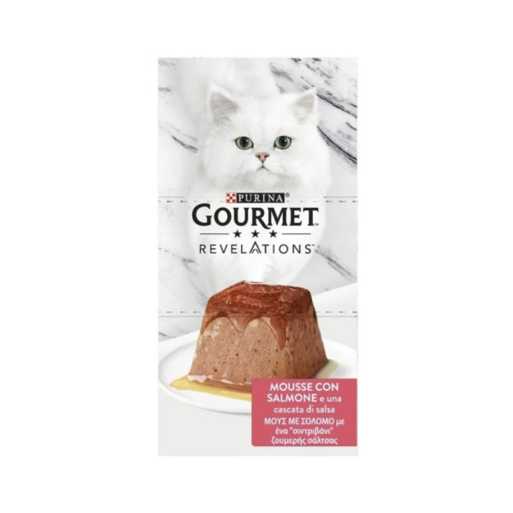 Паштет для котів Purina Gourmet Revelations мус з лососем 2х57 г (7613287071217)